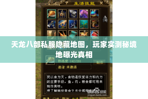 天龙八部私服隐藏地图,玩家实测秘境地曝光真相 天龙八部私服隐藏地图,玩家实测秘境地曝光真相