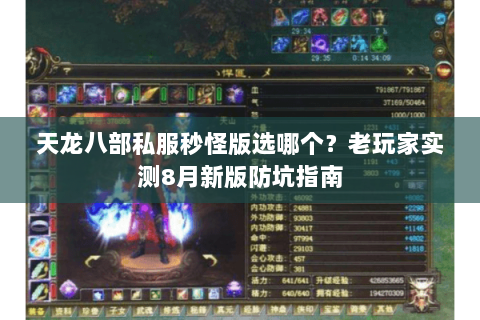 天龙八部私服秒怪版选哪个？老玩家实测8月新版防坑指南