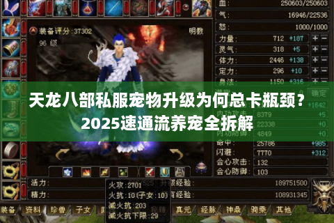 天龙八部私服宠物升级为何总卡瓶颈?2025速通流养宠全拆解 天龙八部私服宠物升级为何总卡瓶颈?2025速通流养宠全拆解