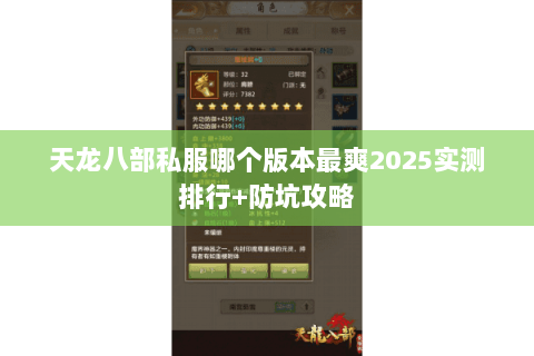 天龙八部私服哪个版本最爽2025实测排行+防坑攻略 天龙八部私服哪个版本最爽2025实测排行+防坑攻略
