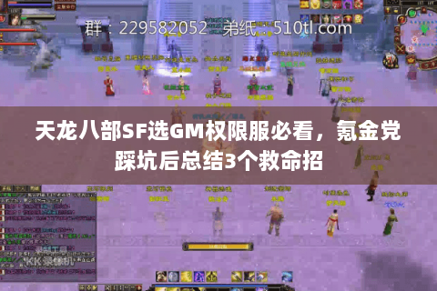 天龙八部SF选GM权限服必看，氪金党踩坑后总结3个救命招