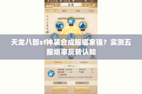 天龙八部sf神装合成服哪家强?实测五服爆率反转认知 天龙八部sf神装合成服哪家强?实测五服爆率反转认知