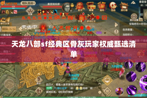天龙八部sf经典区骨灰玩家权威甄选清单 天龙八部sf经典区骨灰玩家权威甄选清单