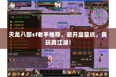 天龙八部sf老手推荐,避开韭菜坑,爽玩真江湖! 天龙八部sf老手推荐,避开韭菜坑,爽玩真江湖!