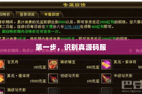 第一步,识别真源码服 第一步,识别真源码服