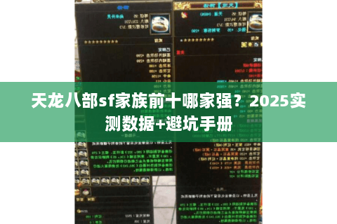 天龙八部sf家族前十哪家强?2025实测数据+避坑手册 天龙八部sf家族前十哪家强?2025实测数据+避坑手册