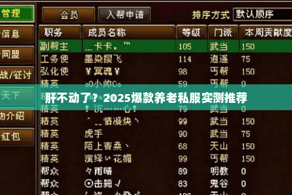 肝不动了?2025爆款养老私服实测推荐 肝不动了?2025爆款养老私服实测推荐