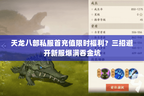天龙八部私服首充值限时福利?三招避开新服爆满吞金坑 天龙八部私服首充值限时福利?三招避开新服爆满吞金坑