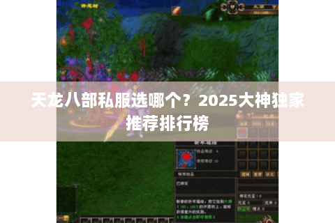 天龙八部私服选哪个?2025大神独家推荐排行榜 天龙八部私服选哪个?2025大神独家推荐排行榜