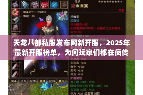 天龙八部私服发布网新开服,2025年最新开服榜单,为何玩家们都在疯传 天龙八部私服发布网新开服,2025年最新开服榜单,为何玩家们都在疯传
