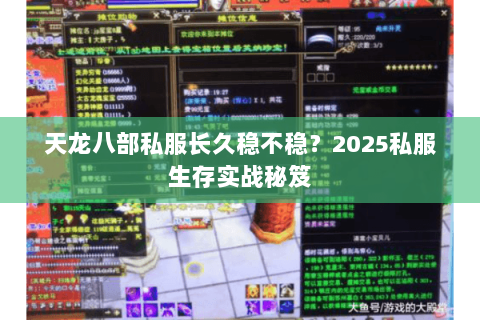 天龙八部私服长久稳不稳?2025私服生存实战秘笈 天龙八部私服长久稳不稳?2025私服生存实战秘笈