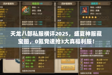 天龙八部私服横评2025,盛夏神服藏宝图,0氪党速抢3大真福利服! 天龙八部私服横评2025,盛夏神服藏宝图,0氪党速抢3大真福利服!