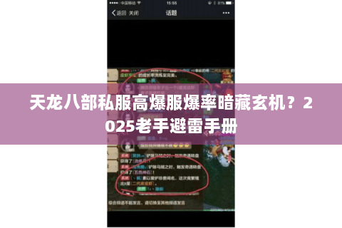 天龙八部私服高爆服爆率暗藏玄机？2025老手避雷手册