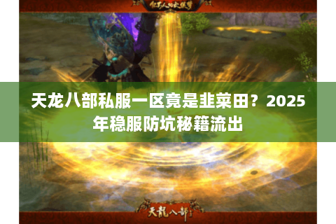 天龙八部私服一区竟是韭菜田?2025年稳服防坑秘籍流出 天龙八部私服一区竟是韭菜田?2025年稳服防坑秘籍流出
