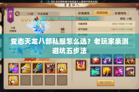 变态天龙八部私服怎么选?老玩家亲测避坑五步法 变态天龙八部私服怎么选?老玩家亲测避坑五步法