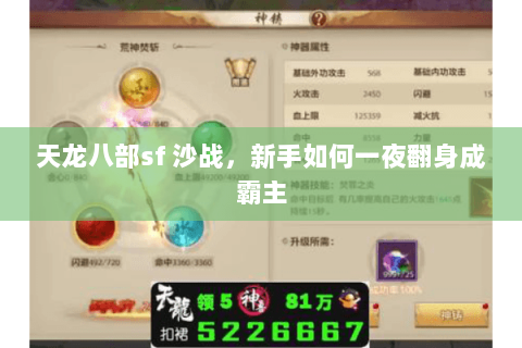 天龙八部sf 沙战,新手如何一夜翻身成霸主 天龙八部sf 沙战,新手如何一夜翻身成霸主
