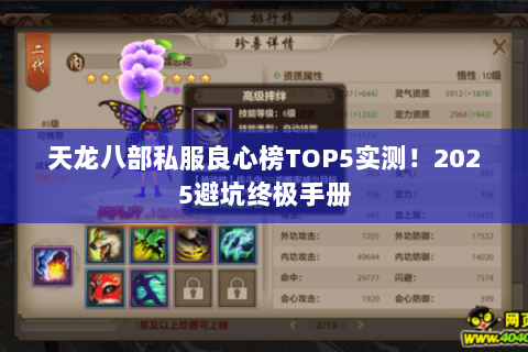 天龙八部私服良心榜TOP5实测!2025避坑终极手册 天龙八部私服良心榜TOP5实测!2025避坑终极手册