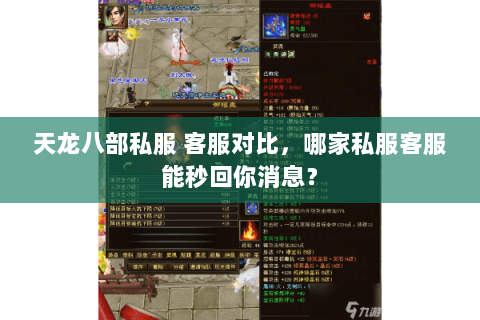 天龙八部私服 客服对比,哪家私服客服能秒回你消息? 天龙八部私服 客服对比,哪家私服客服能秒回你消息?