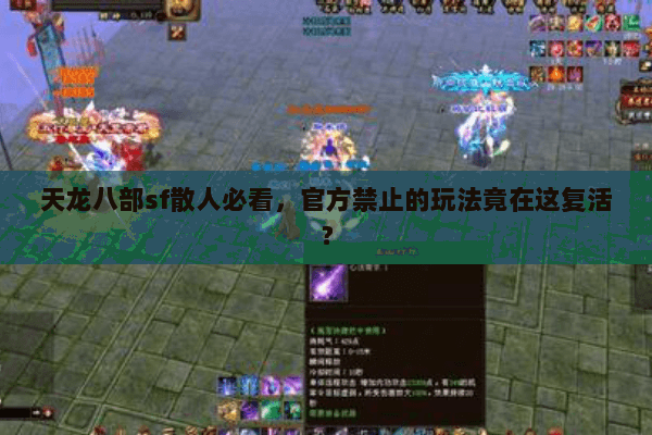 天龙八部sf散人必看,官方禁止的玩法竟在这复活? 天龙八部sf散人必看,官方禁止的玩法竟在这复活?