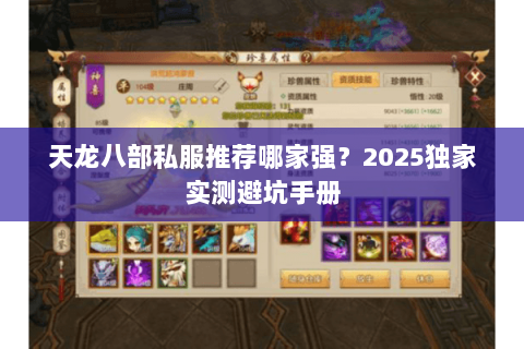 天龙八部私服推荐哪家强？2025独家实测避坑手册