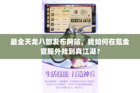 最全天龙八部发布网站,我如何在氪金官服外找到真江湖? 最全天龙八部发布网站,我如何在氪金官服外找到真江湖?