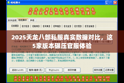 2025天龙八部私服真实数据对比,这5家版本碾压官服体验 2025天龙八部私服真实数据对比,这5家版本碾压官服体验