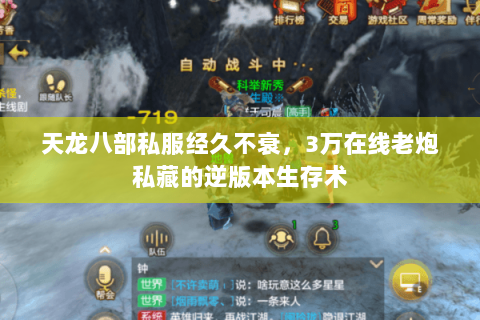 天龙八部私服经久不衰，3万在线老炮私藏的逆版本生存术
