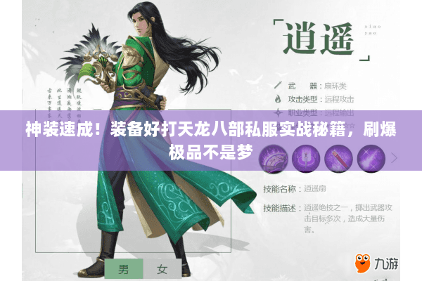 神装速成！装备好打天龙八部私服实战秘籍，刷爆极品不是梦