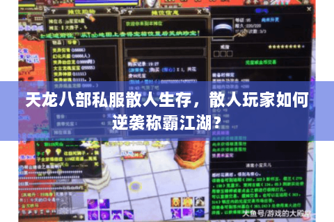 天龙八部私服散人生存,散人玩家如何逆袭称霸江湖? 天龙八部私服散人生存,散人玩家如何逆袭称霸江湖?