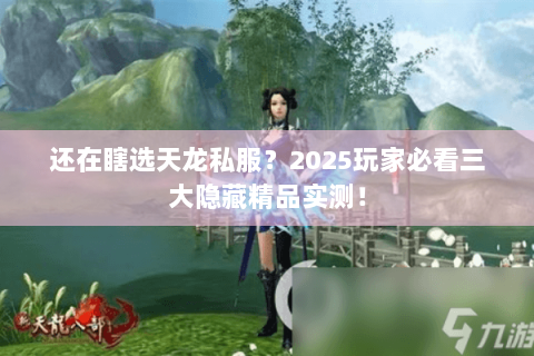还在瞎选天龙私服？2025玩家必看三大隐藏精品实测！