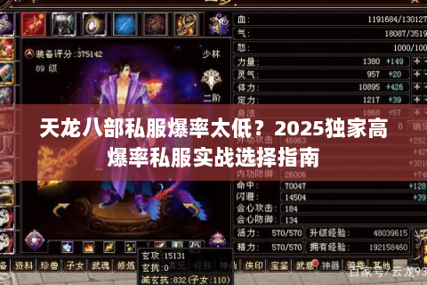 天龙八部私服爆率太低?2025独家高爆率私服实战选择指南 天龙八部私服爆率太低?2025独家高爆率私服实战选择指南