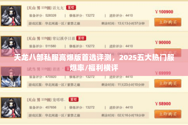 天龙八部私服高爆版首选评测,2025五大热门服爆率/福利横评 天龙八部私服高爆版首选评测,2025五大热门服爆率/福利横评