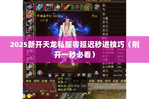 2025新开天龙私服零延迟秒进技巧(刚开一秒必看) 2025新开天龙私服零延迟秒进技巧(刚开一秒必看)