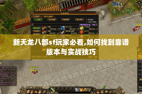 新天龙八部sf玩家必看,如何找到靠谱版本与实战技巧