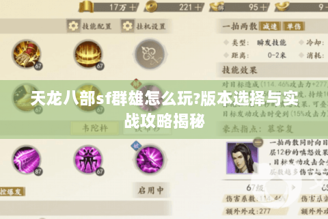 天龙八部sf群雄怎么玩?版本选择与实战攻略揭秘 天龙八部sf群雄怎么玩?版本选择与实战攻略揭秘