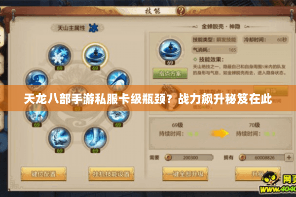 天龙八部手游私服卡级瓶颈?战力飙升秘笈在此 天龙八部手游私服卡级瓶颈?战力飙升秘笈在此