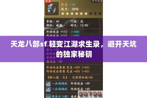 天龙八部sf 轻变江湖求生录，避开天坑的独家秘钥