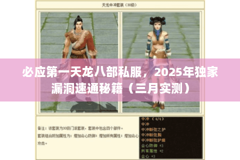 必应第一天龙八部私服,2025年独家漏洞速通秘籍(三月实测) 必应第一天龙八部私服,2025年独家漏洞速通秘籍(三月实测)