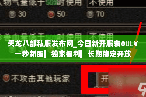天龙八部私服发布网_今日新开服表🔥一秒新服▎独家福利▎长期稳定开放