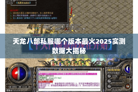 天龙八部私服哪个版本最火2025实测数据大揭秘 天龙八部私服哪个版本最火2025实测数据大揭秘