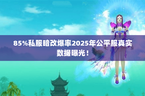 85%私服暗改爆率2025年公平服真实数据曝光! 85%私服暗改爆率2025年公平服真实数据曝光!