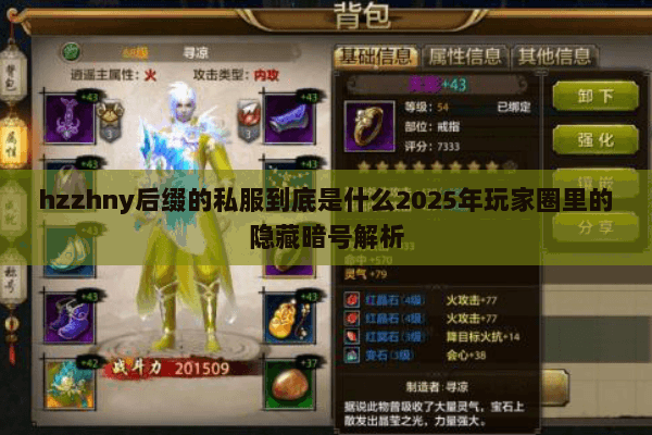 hzzhny后缀的私服到底是什么2025年玩家圈里的隐藏暗号解析 hzzhny后缀的私服到底是什么2025年玩家圈里的隐藏暗号解析