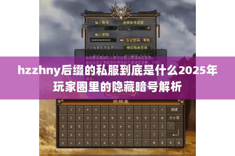 hzzhny后缀的私服到底是什么2025年玩家圈里的隐藏暗号解析 hzzhny后缀的私服到底是什么2025年玩家圈里的隐藏暗号解析