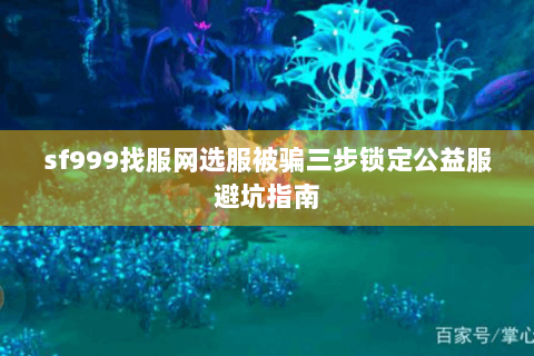 sf999找服网选服被骗三步锁定公益服避坑指南 sf999找服网选服被骗三步锁定公益服避坑指南