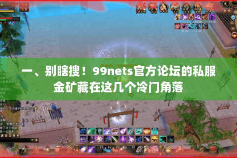 一、别瞎搜!99nets官方论坛的私服金矿藏在这几个冷门角落 一、别瞎搜!99nets官方论坛的私服金矿藏在这几个冷门角落