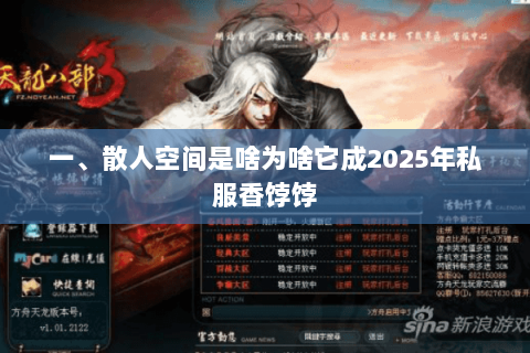 一、散人空间是啥为啥它成2025年私服香饽饽 一、散人空间是啥为啥它成2025年私服香饽饽