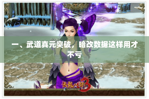 一、武道真元突破,暗改数据这样用才不亏 一、武道真元突破,暗改数据这样用才不亏