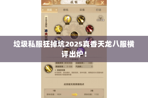 垃圾私服狂掉坑2025真香天龙八服横评出炉! 垃圾私服狂掉坑2025真香天龙八服横评出炉!