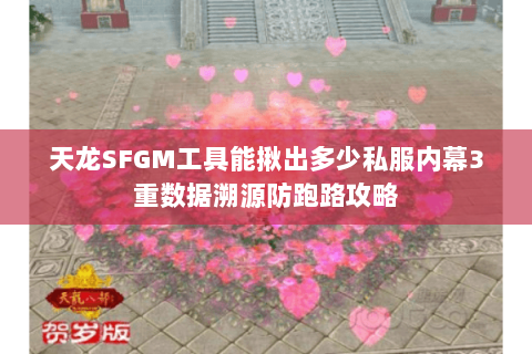 天龙SFGM工具能揪出多少私服内幕3重数据溯源防跑路攻略