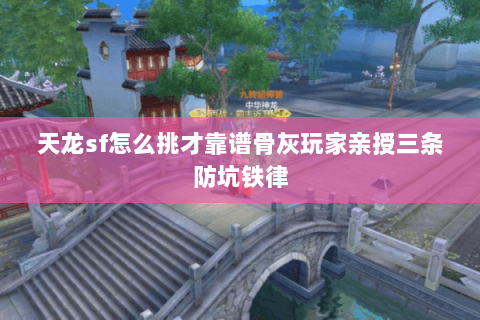 天龙sf怎么挑才靠谱骨灰玩家亲授三条防坑铁律 天龙sf怎么挑才靠谱骨灰玩家亲授三条防坑铁律